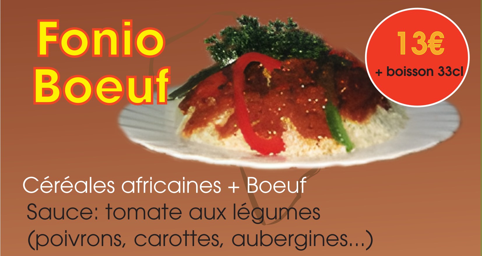 Fonio au bœuf
